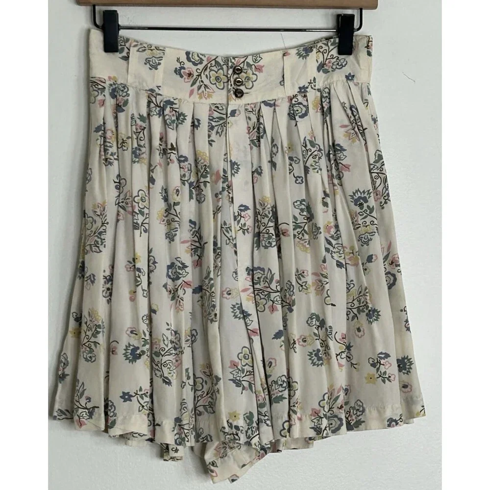 Vintage ESPRIT Sport Mini Skirt Skort Floral Small Hong Kong Carolyn Bessette - Picture 6 of 6